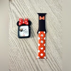 Disney Band Fits Apple Watch Band 38/40/41 mm Minnie Mouse And Case Cover